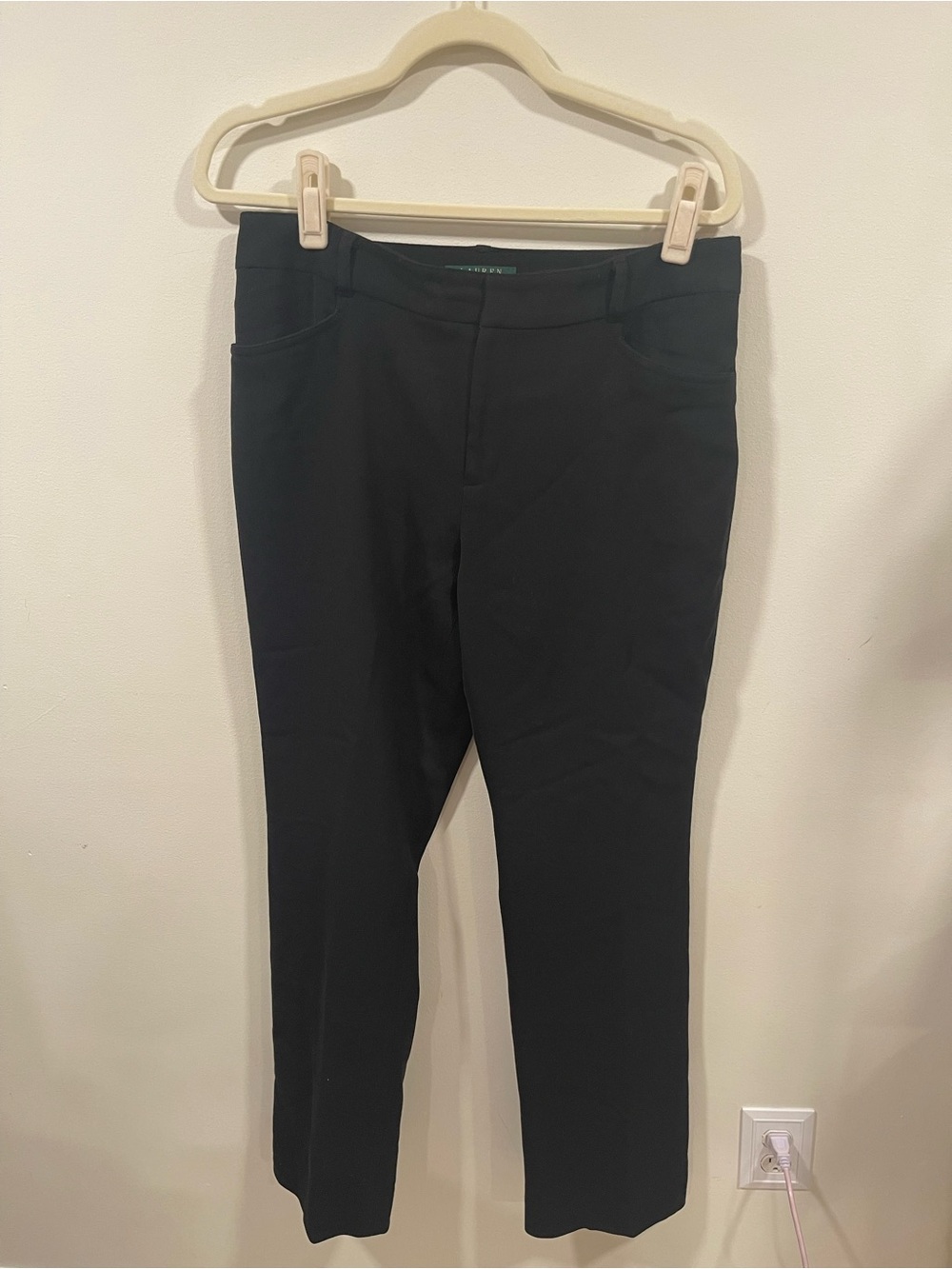 Lauren Ralph Lauren Black Straight Stretch Trousers